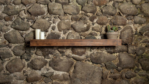 Dark Oak Brown Styled 8x4' Rustic Air-Dried Fireplace Beam Mantle Piece Floating Shelf