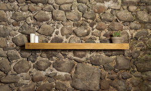 Pine Effect Rustic Air-Dried Fireplace Beam Mantle Piece Floating Shelf