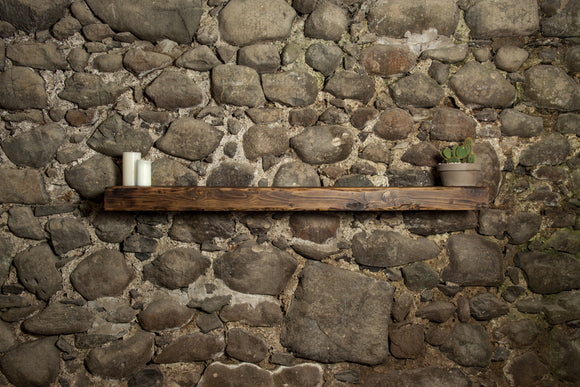 Shadow Effect Rustic Air-Dried Fireplace Beam Stove Mantle Piece Floating Shelf