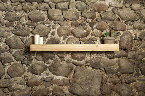 Sanded Smooth Rustic Air-Dried Fireplace Beam Stove Mantle Piece Floating Shelf